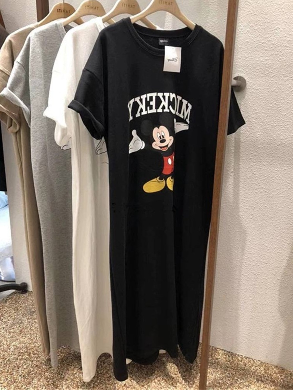 Mickey Mouse Black Graphic Tee Dress
